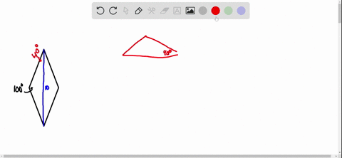 if-the-longer-diagonal-of-a-rhombus-is-10-and-the-large-angle-is-100circ-what-is-the-area-of-the-rho