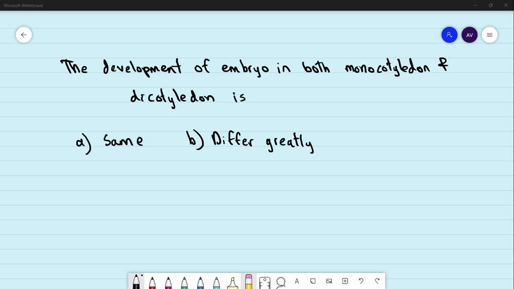 the development of embryo in both monocotyledons and dicotyledons
