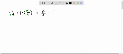 simplify-3-frac14left-2-frac56right