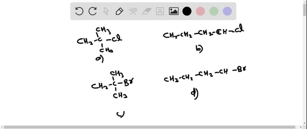 SOLVED:Among the following alkyl halides, choose the one with the ...