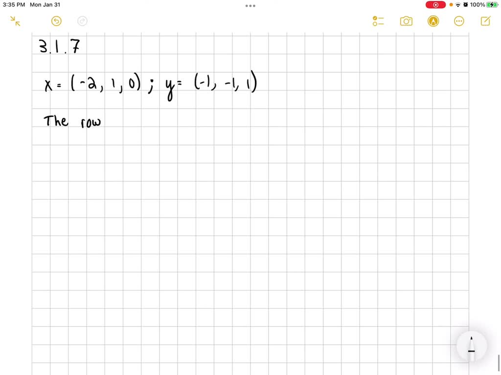 SOLVED Find a vector x orthogonal to the row space of A and a