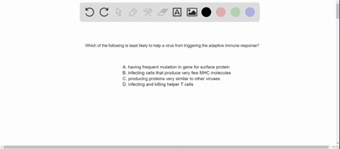 which-of-the-following-is-least-likely-to-help-a-virus-avoid-triggering-an-adaptive-immune-response-