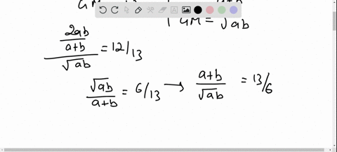 if-the-harmonic-mean-of-two-numbers-is-to-their-geometric-mean-as-12-13-prove-that-the-numbers-are-t