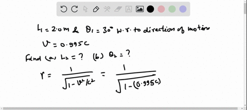 a-moving-rod-is-observed-to-have-a-length-of-200-mathrmm-and-to-be-oriented-at-an-angle-of-300circ-2