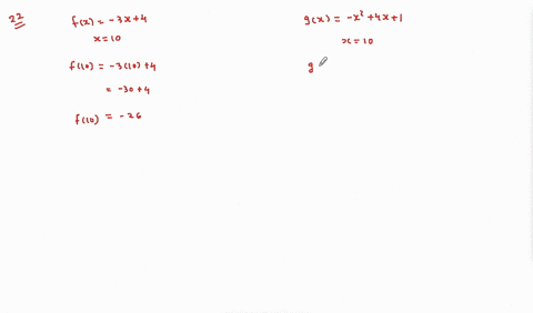 Solved Let F X 3 X 4 And G X X 2 4 X 1 Find The Following F 4 G 4