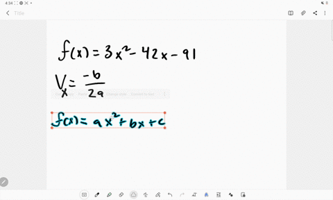 find-the-vertex-of-the-parabola-by-applying-the-vertex-formula-fx3-x2-42-x-91