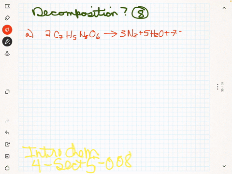 which-is-a-decomposition-reaction-and-which-is-not-a-2-mathrmc_7-mathrmh_5-mathrmn_3-mathrmo_6-right