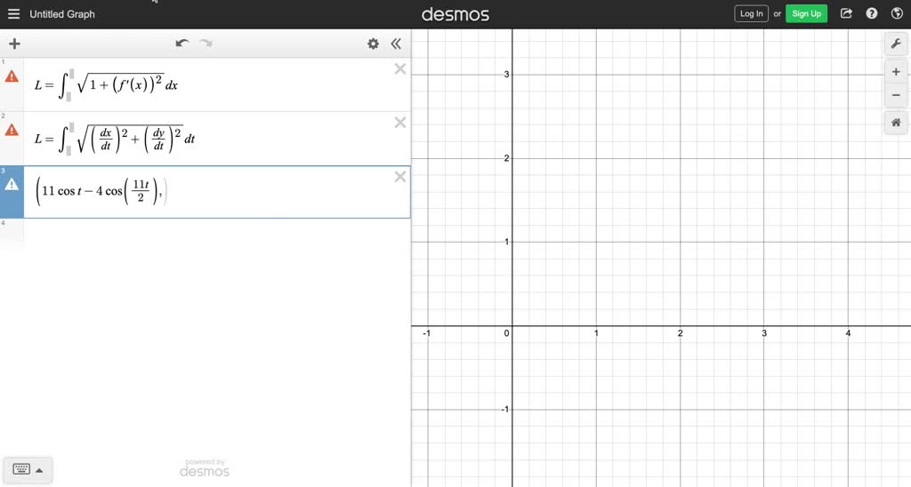 SOLVED:(a) Graph the epitrochoid with equations x=11 cos t-4 cos (11 t ...