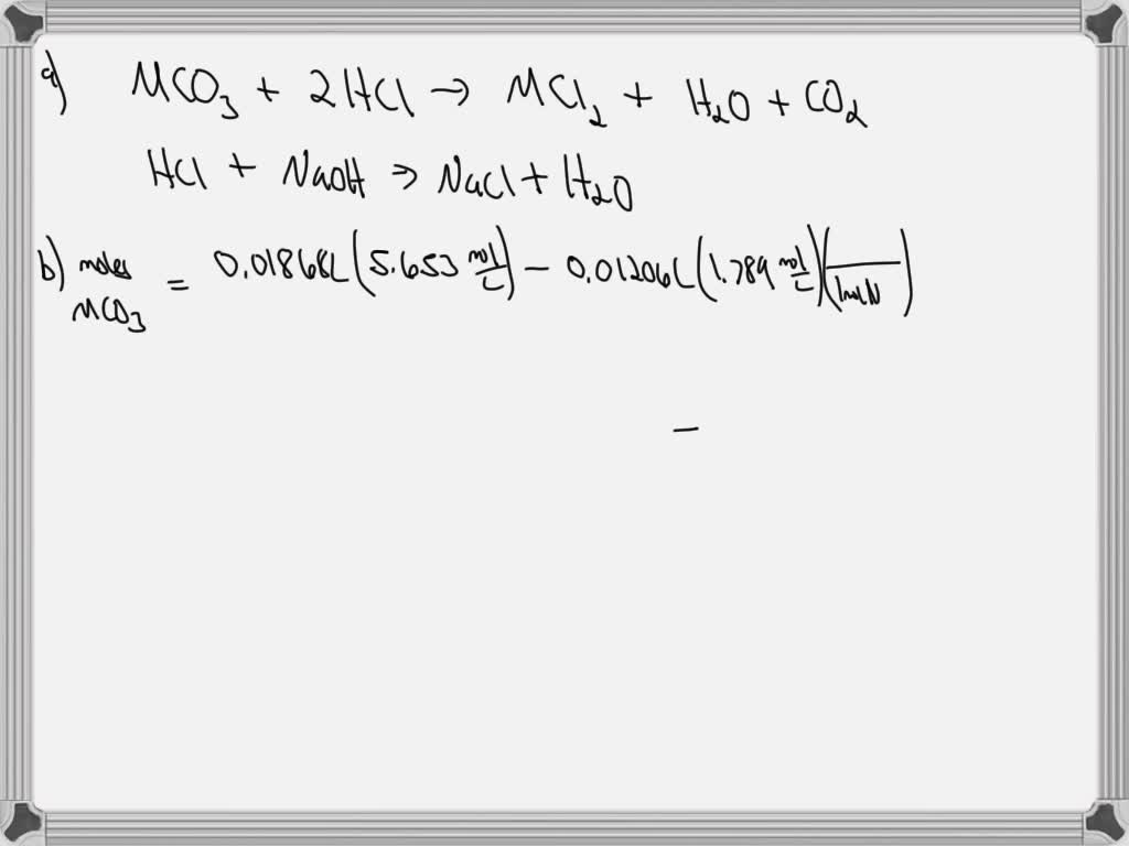 SOLVEDThe molar mass of a certain metal carbonate, MCO3, can be