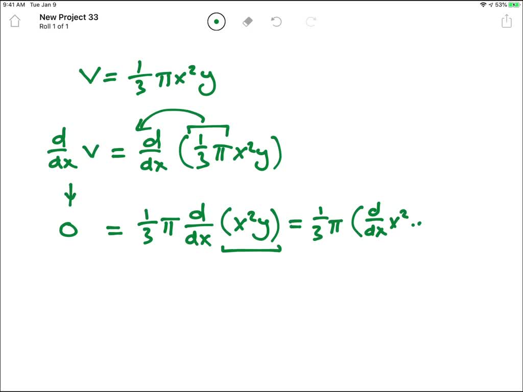 solved-the-formula-for-the-volume-of-a-cone-is-v-1-3-r-2-h-where-v