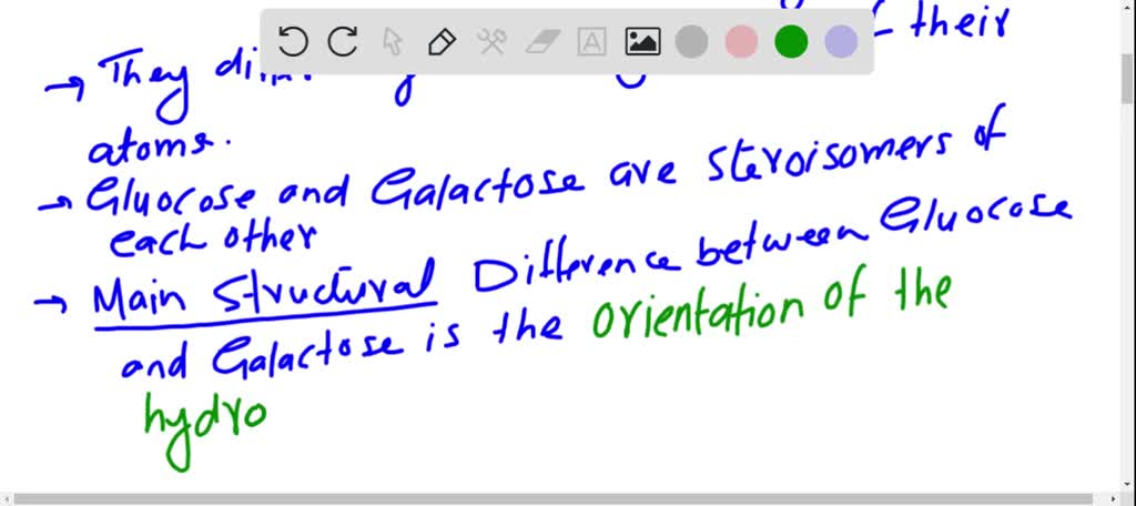 SOLVED:What is the structural difference between glucose and galactose