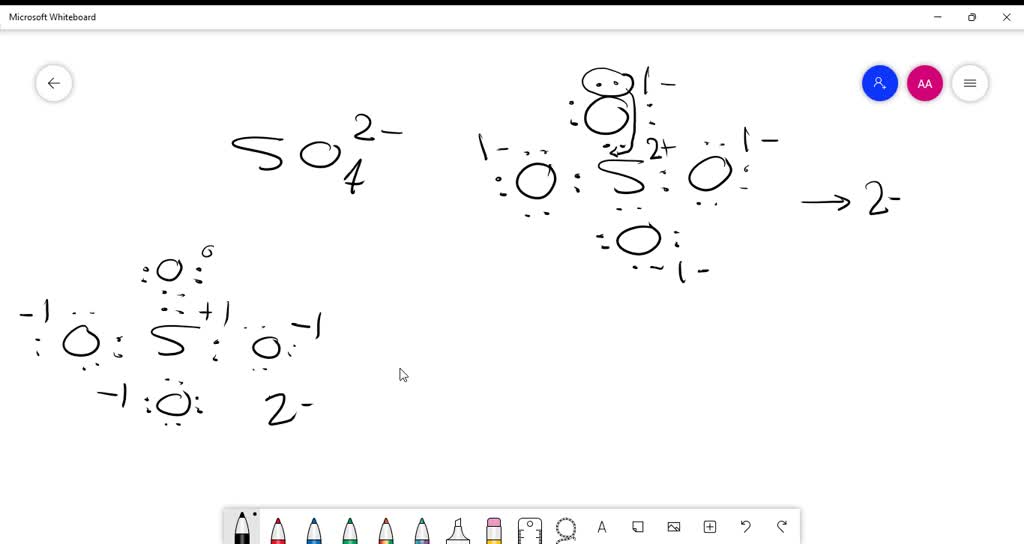 SOLVED: 2 Determine the Lewis structure for SO4 2 then Draw THREE (3 ...