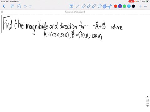 find-the-magnitude-and-direction-of-vecavecb-where-veca230590-vecb900-1500