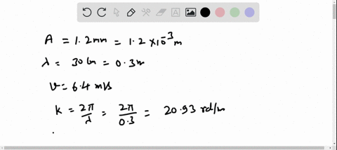 a-write-an-equation-for-a-harmonic-wave-with-amplitude-120-mathrmmm-wavelength-300-mathrmcm-and-wave