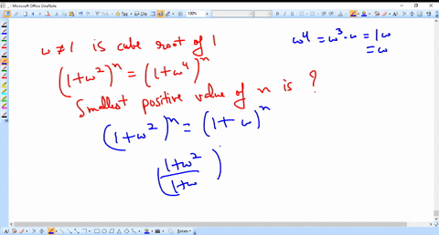 w-neq-1-is-cube-root-of-1-and-left1w2rightnleft1w4rightn-then-the-smallest-positive-value-of-mathrmn