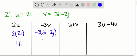 find-2-mathbfu-3-mathbfv-mathbfumathbfv-and-3-mathbfu-4-mathbfv-for-the-given-vectors-mathbfu-and--5