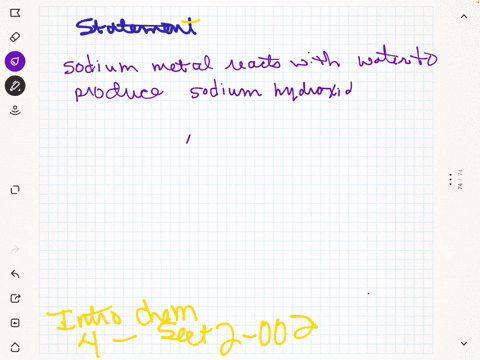 from-the-statement-sodium-metal-reacts-with-water-to-produce-sodium-hydroxide-and-hydrogen-identify-
