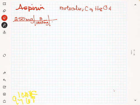 how-many-molecules-of-aspirin-mathrmc_9-mathrmh_8-mathrmo_4-would-be-in-a-tablet-that-contained-25-2
