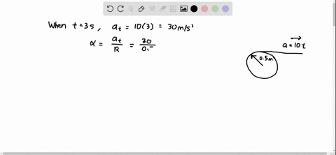 the-cord-which-is-wrapped-around-the-disk-is-given-an-acceleration-of-a10-t-mathrmm-mathrms2-where-2