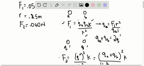 two-small-identical-conducting-spheres-repel-each-other-with-a-force-of-0050-mathrmn-when-they-are-0