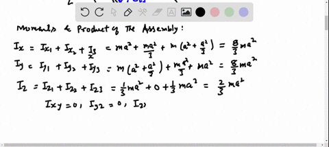 three-slender-rods-each-of-mass-m-and-length-2-a-are-welded-together-to-form-the-assembly-shown-the-