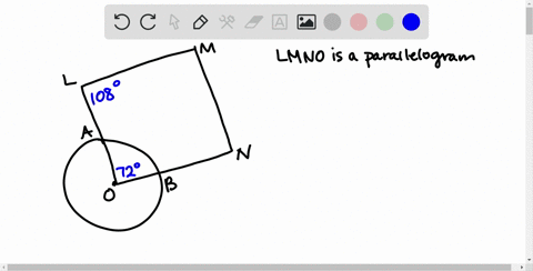 the-circumference-of-the-circle-with-center-o-shown-above-is-15-pi-l-m-n-o-is-a-parallelogram-and-an