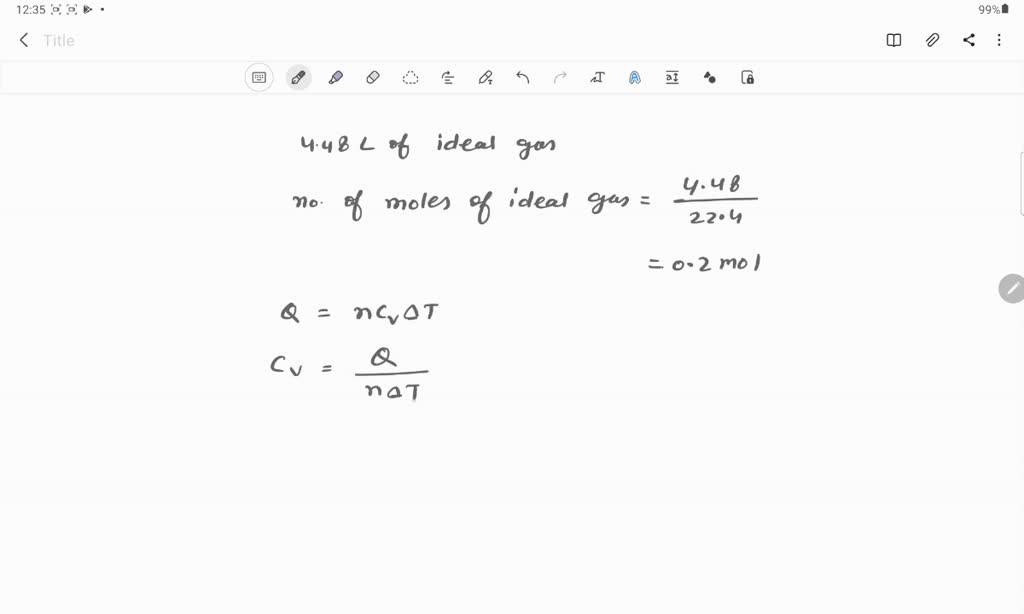 ⏩SOLVED4.48 L of an ideal gas at STP requires 12 cal to raise the