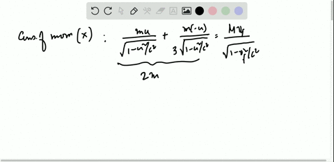 a-particle-of-mass-m-moving-along-the-x-axis-with-a-velocity-component-u-collides-head-on-and-stic-3