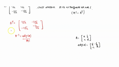 Determine whether the given matrix is orthogonal 2 2 2 2 2 2...
