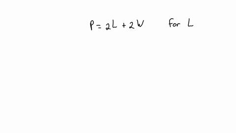 solve for the formula p 2l 2w for w