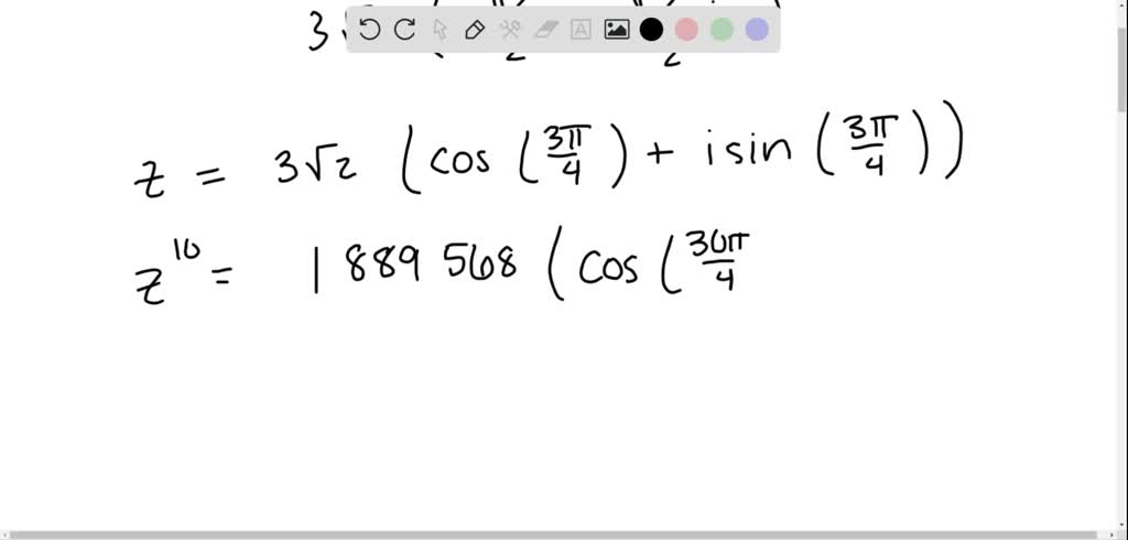 SOLVED:Find the result of each expression using De Moivre's theorem ...