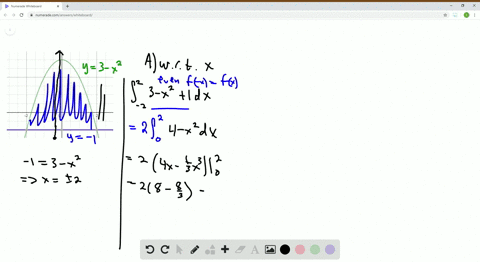 find-the-area-of-the-region-between-the-curve-y3-x2-and-the-line-y-1-by-integrating-with-respect-t-7