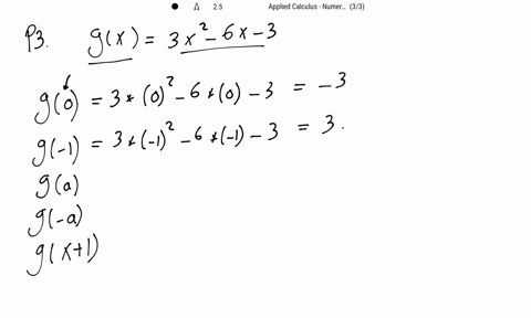 let-g-be-the-function-defined-by-gx3-x2-6-x-3-find-g0-g-1-ga-g-a-and-gx1-2