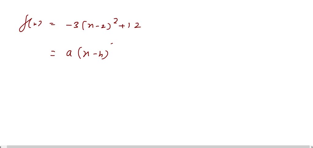 Find The Coordinates Of The Vertex For The Parabola D… Solvedlib