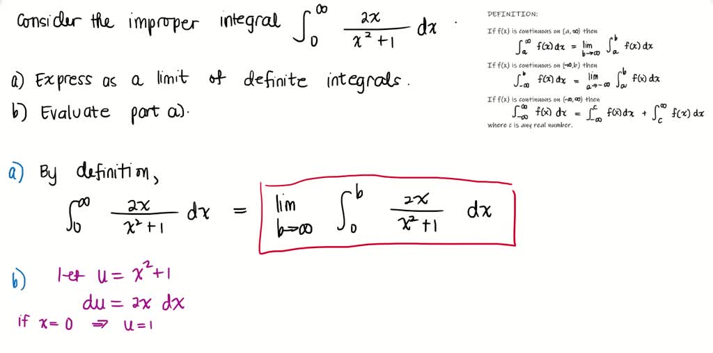 SOLVED: (a) Write the limit as a definite integral and find its value ...