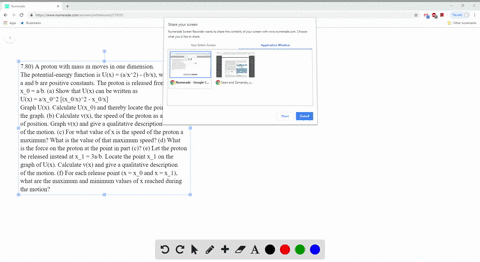 a-proton-with-mass-m-moves-in-one-dimension-the-potential-energy-function-is-ux-alphax2-betax-where-