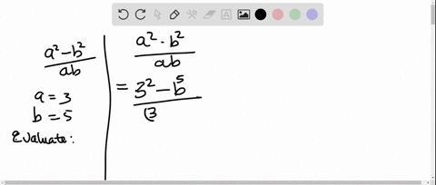 evaluate-the-expression-fraca2-b2a-b-text-when-a3-text-and-b5