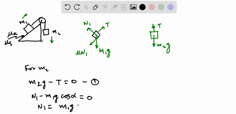 a-block-with-mass-m_1-is-placed-on-an-inclined-plane-with-slope-angle-alpha-and-is-connected-to-a--3