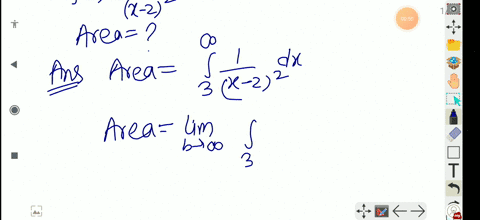 find-the-area-of-the-region-under-the-curve-yfx-over-the-indicated-interval-fxfrac1x-22-x-geq-3-2