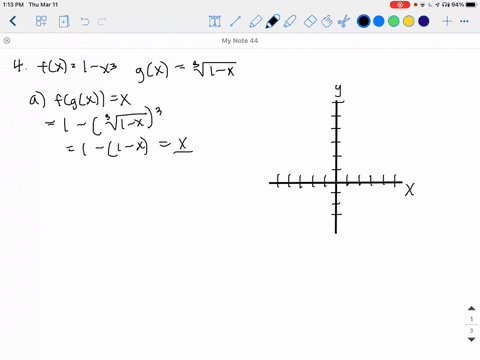 show-that-f-and-g-are-inverse-functions-a-analytically-and-b-graphically-fx1-x3-quad-gxsqrt31-x