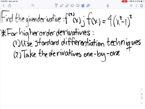 find-the-second-derivative-of-the-function-fx4leftx2-1right2