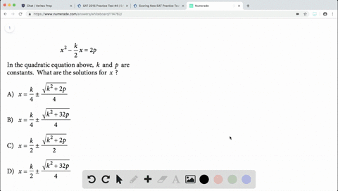 x2-frack2-x2-p-in-the-quadratic-equation-above-k-and-p-are-constants-what-are-the-solutions-for-x-be