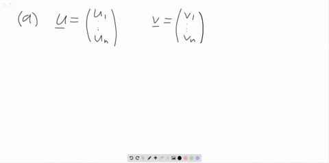 a-show-that-if-mathbfu-and-mathbfv-are-each-n-times-1-column-vectors-then-the-matrix-product-mathbfu