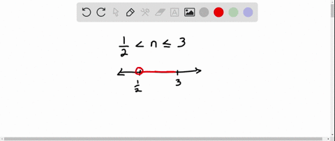 graph-the-inequality-express-the-solution-in-a-set-notation-and-b-interval-notation-frac12n-leq-3