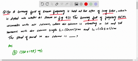 a-tuning-fork-of-known-frequency-is-held-at-the-open-end-of-a-long-tube-which-is-dipped-into-water-2