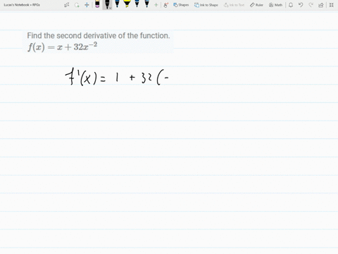 find-the-second-derivative-of-the-function-fxx32-x-2