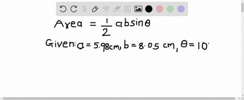 use-the-given-information-to-determine-the-area-of-each-triangle-two-of-the-sides-are-598-mathrmcm-a