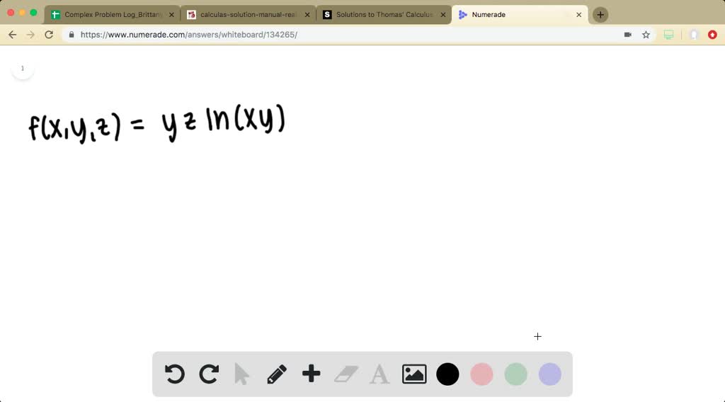 Solved In Exercises Find Fx Fy And Fz F X Y Z Y Z Ln X Numerade