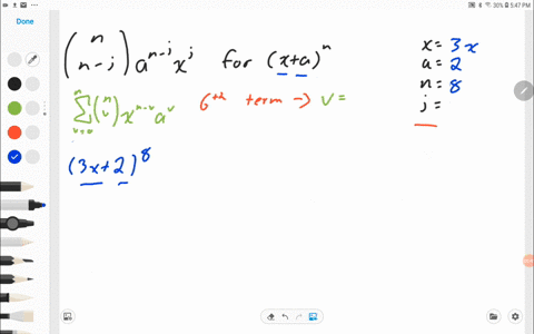 use-the-binomial-theorem-to-find-the-indicated-coefficient-or-term-the-6-th-term-in-the-expansion-of