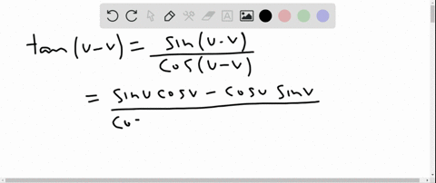 V Tanu SOLVED:tan(u+v)=(tanu+tanv)/(1-tanu tanv).